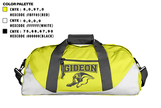 Duffle Bag, Gideon High School, Spirit Store, Teamtime, Team time, sublimation, custom sports apparel, team uniforms, spirit wear, spiritwear, sports uniforms, custom shirts, team store, custom team store, fundraiser sports, apparel fundraiser