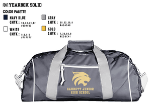 Duffle Bag, Garrett Junior High School, Spirit Store, Teamtime, Team time, sublimation, custom sports apparel, team uniforms, spirit wear, spiritwear, sports uniforms, custom shirts, team store, custom team store, fundraiser sports, apparel fundraiser