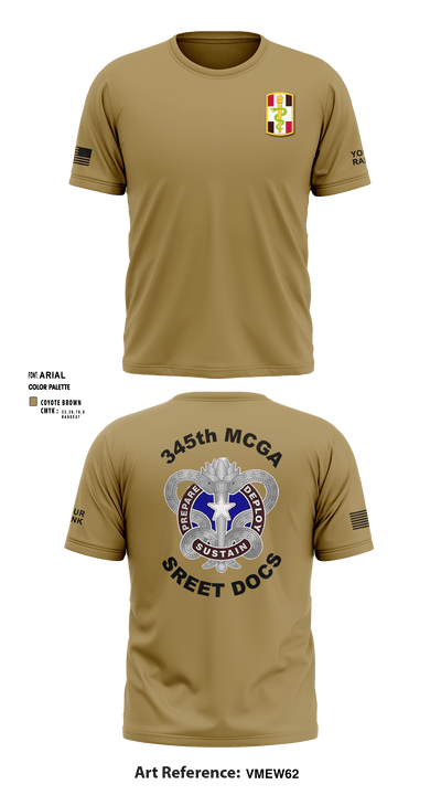 345th MCGA 98196690 Short Sleeve Performance Shirt - 3