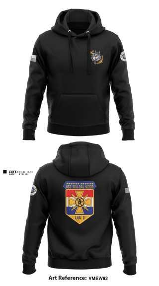 Hoodie, USS Belleau Wood, Navy, Teamtime, Team time, sublimation, custom sports apparel, team uniforms, spirit wear, spiritwear, sports uniforms, custom shirts, team store, custom team store, fundraiser sports, apparel fundraiser