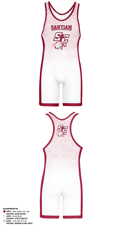 Santiam Christian School Wrestling 60304138 Wrestling Singlet - 3