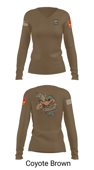 Women's Long Sleeve Vneck Shirt, , Army, Teamtime, Team time, sublimation, custom sports apparel, team uniforms, spirit wear, spiritwear, sports uniforms, custom shirts, team store, custom team store, fundraiser sports, apparel fundraiser