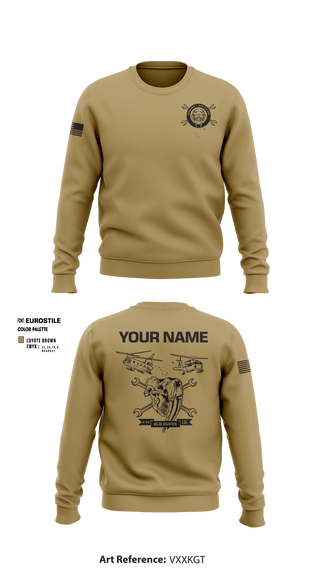 Crew Neck Sweatshirt, D Co 2-13th AVN REGT, Army, Teamtime, Team time, sublimation, custom sports apparel, team uniforms, spirit wear, spiritwear, sports uniforms, custom shirts, team store, custom team store, fundraiser sports, apparel fundraiser