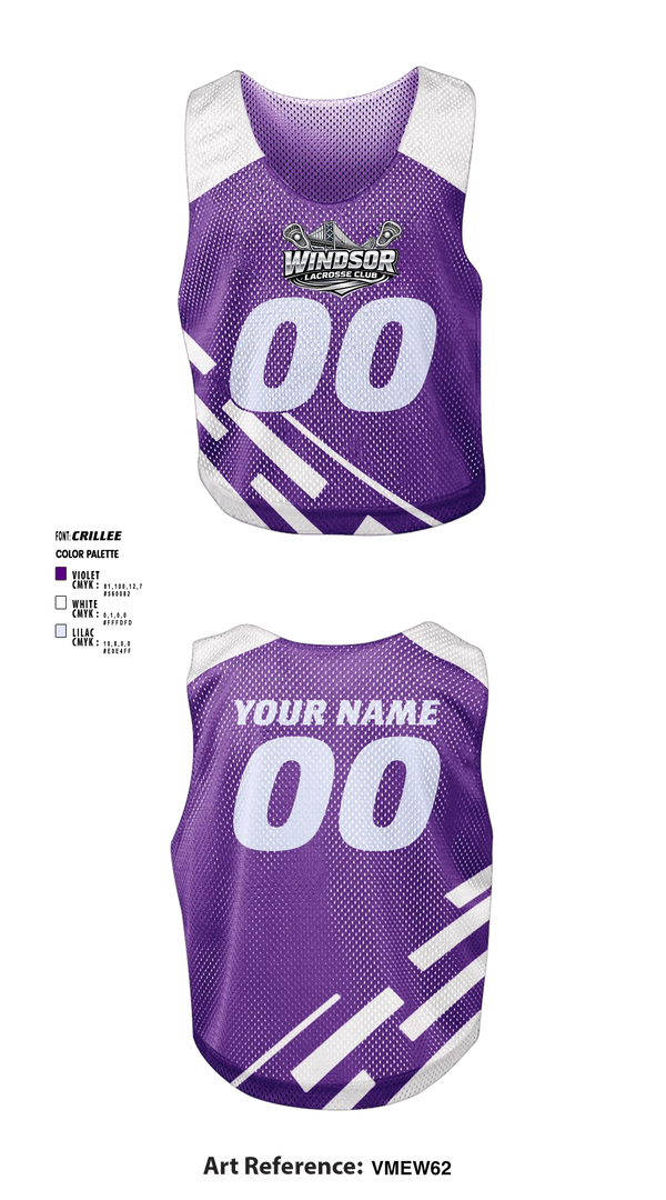 Windsor senior's 28056599 Mens Lacrosse Pinnie - 2