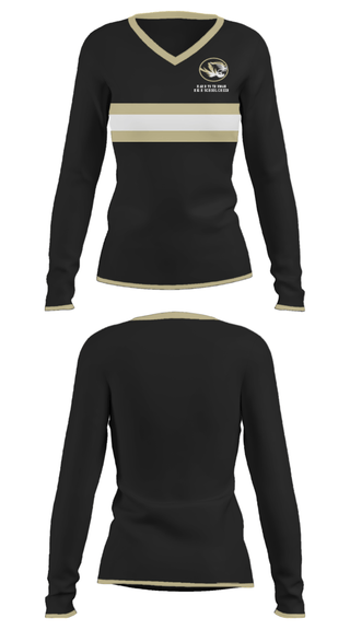 Women's Long Sleeve Vneck Shirt, Harry S Truman High School Cheer, Cheer, Teamtime, Team time, sublimation, custom sports apparel, team uniforms, spirit wear, spiritwear, sports uniforms, custom shirts, team store, custom team store, fundraiser sports, apparel fundraiser