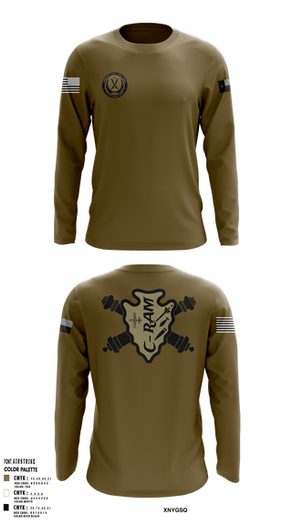 Long Sleeve Performance Shirt, 3133FABJ, Army, Teamtime, Team time, sublimation, custom sports apparel, team uniforms, spirit wear, spiritwear, sports uniforms, custom shirts, team store, custom team store, fundraiser sports, apparel fundraiser