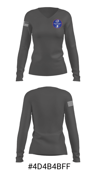 Women's Long Sleeve Vneck Shirt, Whiteland Community High School Golf, Golf, Teamtime, Team time, sublimation, custom sports apparel, team uniforms, spirit wear, spiritwear, sports uniforms, custom shirts, team store, custom team store, fundraiser sports, apparel fundraiser