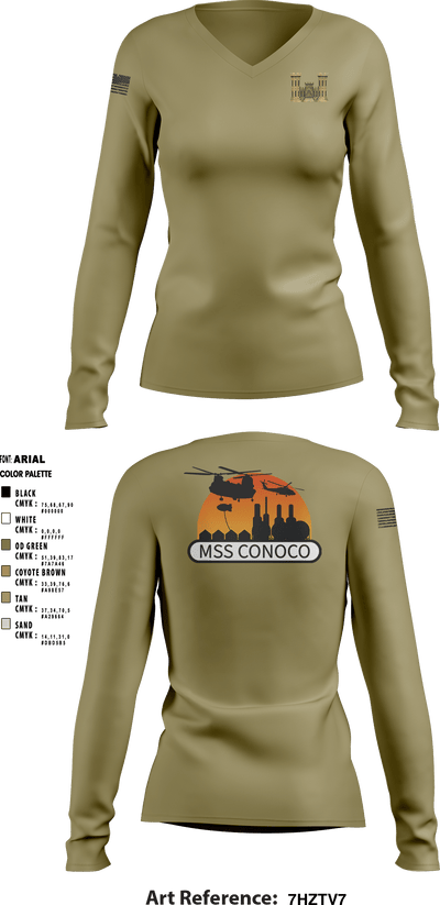 MSSC Essayons 2 48058860 Women's Long Sleeve V-neck Shirt - 5