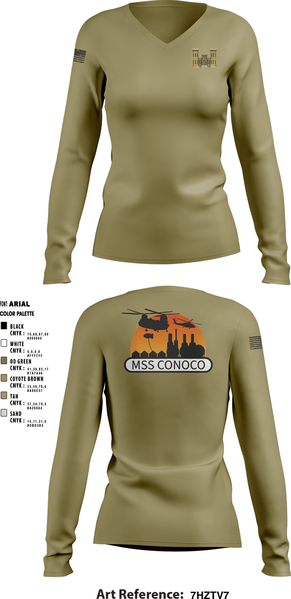 Women's Long Sleeve Vneck Shirt, , Army, Teamtime, Team time, sublimation, custom sports apparel, team uniforms, spirit wear, spiritwear, sports uniforms, custom shirts, team store, custom team store, fundraiser sports, apparel fundraiser