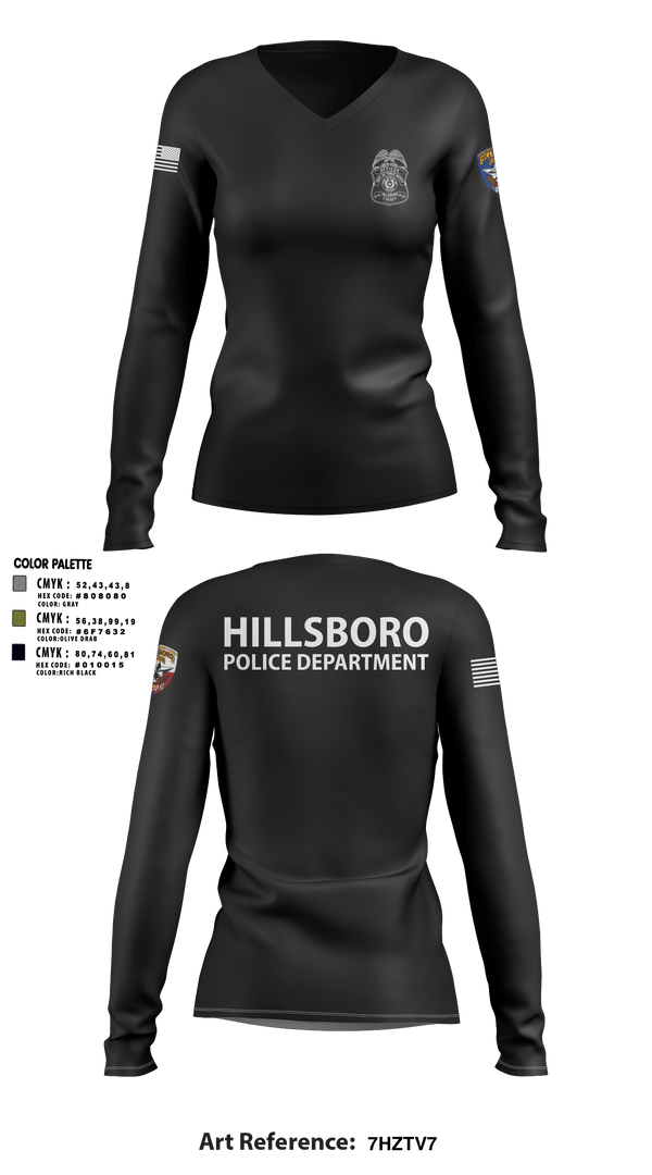 Women's Long Sleeve Vneck Shirt, , Police, Teamtime, Team time, sublimation, custom sports apparel, team uniforms, spirit wear, spiritwear, sports uniforms, custom shirts, team store, custom team store, fundraiser sports, apparel fundraiser