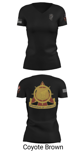 Women's Short Sleeve Vneck Shirt, , Army, Teamtime, Team time, sublimation, custom sports apparel, team uniforms, spirit wear, spiritwear, sports uniforms, custom shirts, team store, custom team store, fundraiser sports, apparel fundraiser