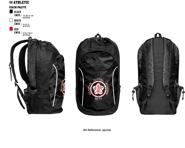 Gear Bag, Kojukan JuJitsu, Wrestling, Teamtime, Team time, sublimation, custom sports apparel, team uniforms, spirit wear, spiritwear, sports uniforms, custom shirts, team store, custom team store, fundraiser sports, apparel fundraiser