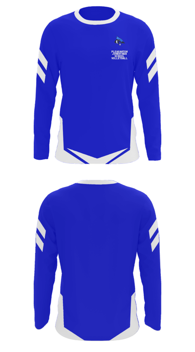 Pleasanton Junior High School Volleyball 63768605 Long Sleeve Performance Shirt - 22