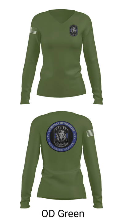 LMPD WELLNESS UNIT 57216807 Women's Long Sleeve V-neck Shirt - 31