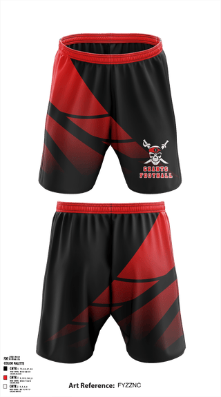 Athletic Shorts With Pockets, Pirates, Football, Teamtime, Team time, sublimation, custom sports apparel, team uniforms, spirit wear, spiritwear, sports uniforms, custom shirts, team store, custom team store, fundraiser sports, apparel fundraiser