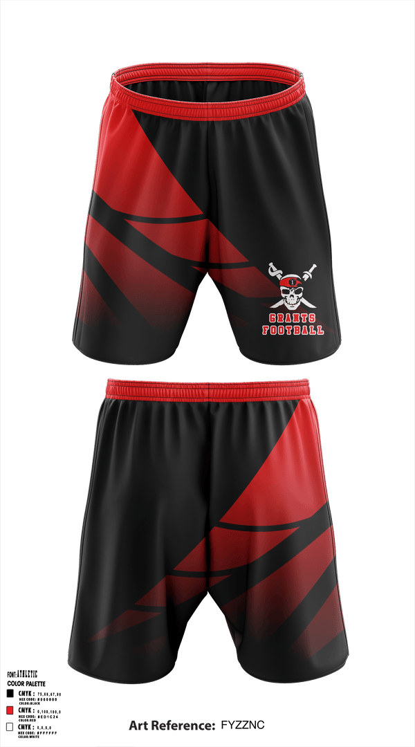 Athletic Shorts With Pockets, Pirates, Football, Teamtime, Team time, sublimation, custom sports apparel, team uniforms, spirit wear, spiritwear, sports uniforms, custom shirts, team store, custom team store, fundraiser sports, apparel fundraiser
