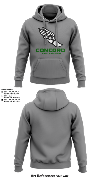 Concord High School Track 53059740 Hoodie - 7