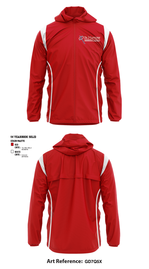 Windbreaker, St Matthew School, Spirit Store, Teamtime, Team time, sublimation, custom sports apparel, team uniforms, spirit wear, spiritwear, sports uniforms, custom shirts, team store, custom team store, fundraiser sports, apparel fundraiser