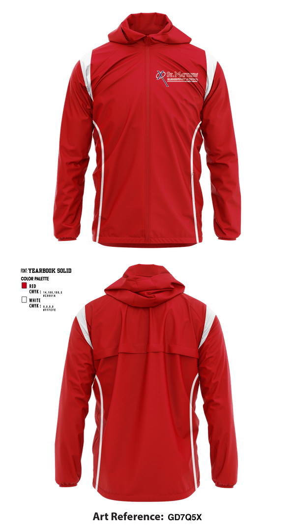 Windbreaker, St Matthew School, Spirit Store, Teamtime, Team time, sublimation, custom sports apparel, team uniforms, spirit wear, spiritwear, sports uniforms, custom shirts, team store, custom team store, fundraiser sports, apparel fundraiser