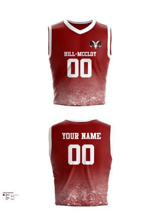 Mens Basketball Jersey, Hill-McCloy High School Basketball, Men's Basketball, Teamtime, Team time, sublimation, custom sports apparel, team uniforms, spirit wear, spiritwear, sports uniforms, custom shirts, team store, custom team store, fundraiser sports, apparel fundraiser