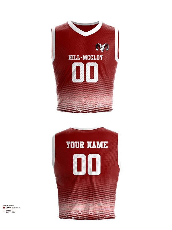 Mens Basketball Jersey, Hill-McCloy High School Basketball, Men's Basketball, Teamtime, Team time, sublimation, custom sports apparel, team uniforms, spirit wear, spiritwear, sports uniforms, custom shirts, team store, custom team store, fundraiser sports, apparel fundraiser