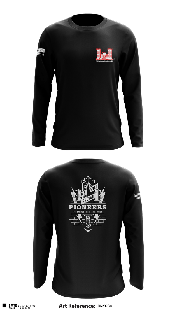 Long Sleeve Performance Shirt, 741 Brigade Engineer BN, , Teamtime, Team time, sublimation, custom sports apparel, team uniforms, spirit wear, spiritwear, sports uniforms, custom shirts, team store, custom team store, fundraiser sports, apparel fundraiser