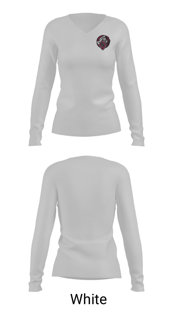 Women's Long Sleeve Vneck Shirt, Walled Lake Northern High School Basketball, Women's Basketball, Teamtime, Team time, sublimation, custom sports apparel, team uniforms, spirit wear, spiritwear, sports uniforms, custom shirts, team store, custom team store, fundraiser sports, apparel fundraiser