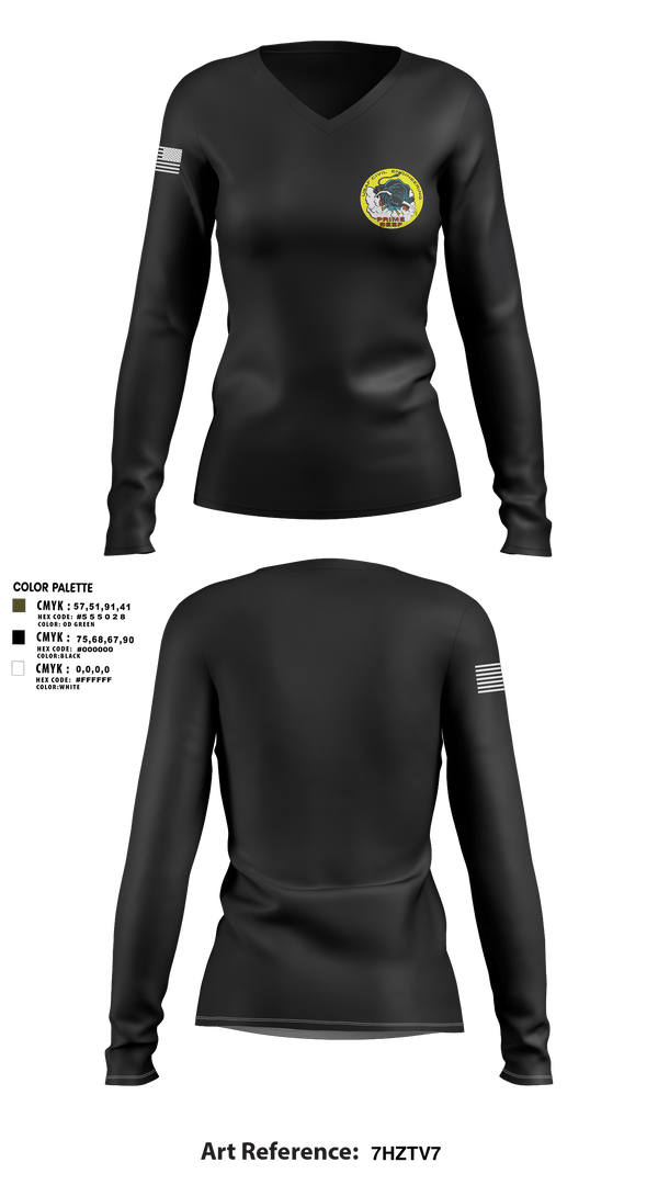 Women's Long Sleeve Vneck Shirt, CES, Air Force, Teamtime, Team time, sublimation, custom sports apparel, team uniforms, spirit wear, spiritwear, sports uniforms, custom shirts, team store, custom team store, fundraiser sports, apparel fundraiser