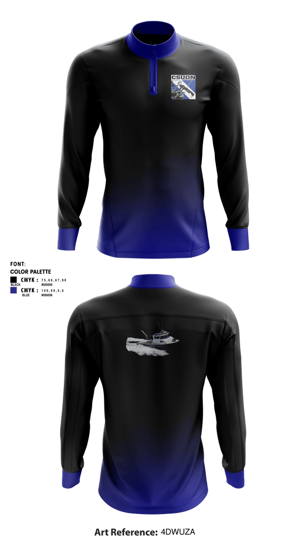 Quarter Zip Jacket, CSUDN- California Sea Urchin Divers NetworkCSUDN- California Sea Urchin Divers Network, , Teamtime, Team time, sublimation, custom sports apparel, team uniforms, spirit wear, spiritwear, sports uniforms, custom shirts, team store, custom team store, fundraiser sports, apparel fundraiser