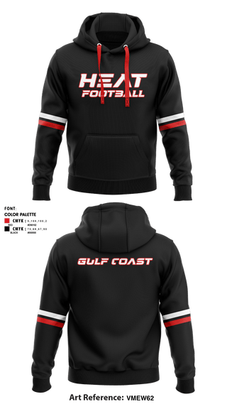 Hoodie, Gulf Coast Heat Flag Football, Football, Teamtime, Team time, sublimation, custom sports apparel, team uniforms, spirit wear, spiritwear, sports uniforms, custom shirts, team store, custom team store, fundraiser sports, apparel fundraiser