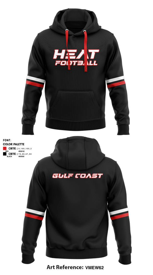 Hoodie, Gulf Coast Heat Flag Football, Football, Teamtime, Team time, sublimation, custom sports apparel, team uniforms, spirit wear, spiritwear, sports uniforms, custom shirts, team store, custom team store, fundraiser sports, apparel fundraiser
