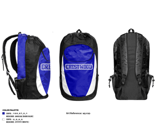 Gear Bag, Crestwood Elementary School, Spirit Store, Teamtime, Team time, sublimation, custom sports apparel, team uniforms, spirit wear, spiritwear, sports uniforms, custom shirts, team store, custom team store, fundraiser sports, apparel fundraiser