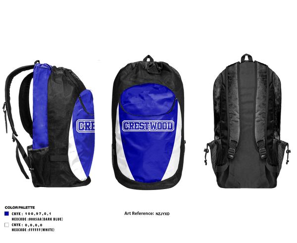 Gear Bag, Crestwood Elementary School, Spirit Store, Teamtime, Team time, sublimation, custom sports apparel, team uniforms, spirit wear, spiritwear, sports uniforms, custom shirts, team store, custom team store, fundraiser sports, apparel fundraiser