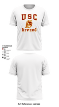 University Of Southern California Diving 38780209 Short Sleeve Performance Shirt - 23