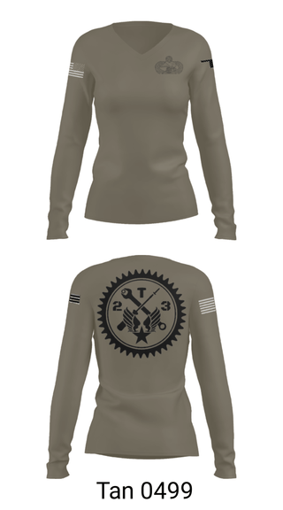 Women's Long Sleeve Vneck Shirt, , Air Force, Teamtime, Team time, sublimation, custom sports apparel, team uniforms, spirit wear, spiritwear, sports uniforms, custom shirts, team store, custom team store, fundraiser sports, apparel fundraiser