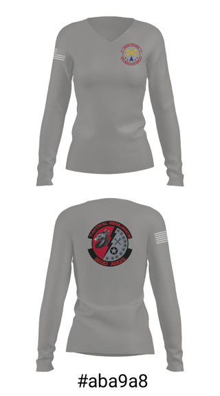 Women's Long Sleeve Vneck Shirt, , Air Force, Teamtime, Team time, sublimation, custom sports apparel, team uniforms, spirit wear, spiritwear, sports uniforms, custom shirts, team store, custom team store, fundraiser sports, apparel fundraiser