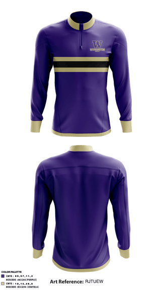 Quarter Zip Jacket, Washington High School Golf, Golf, Teamtime, Team time, sublimation, custom sports apparel, team uniforms, spirit wear, spiritwear, sports uniforms, custom shirts, team store, custom team store, fundraiser sports, apparel fundraiser