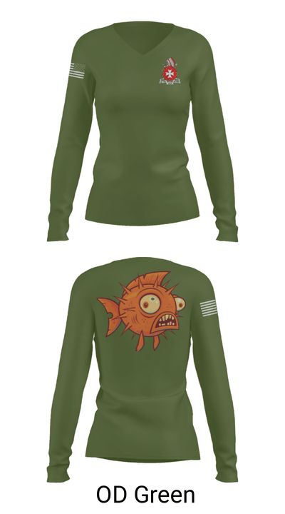 2nd platoon 1-14th 44681446 Women's Long Sleeve V-neck Shirt - 39