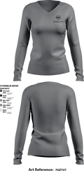 Stealth customs 84323734 Women's Long Sleeve V-neck Shirt - 4