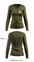 TAYLORSVILLE POLICE DEPARTMENT LT 27466887 Women's Long Sleeve V-neck Shirt - 9