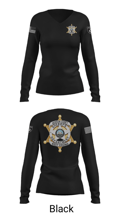 Jackson County Sheriff's Department Criminal Investigations 68509731 Women's Long Sleeve V-neck Shirt - 39