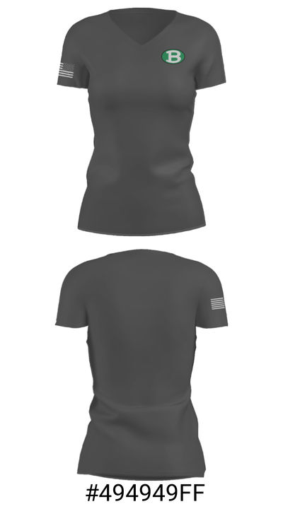 Brenham High School Golf 37169918 Women's Short Sleeve V-neck Shirt - 19