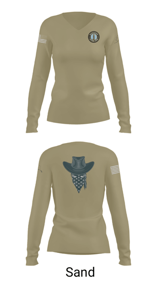 Women's Long Sleeve Vneck Shirt, , National Guard, Teamtime, Team time, sublimation, custom sports apparel, team uniforms, spirit wear, spiritwear, sports uniforms, custom shirts, team store, custom team store, fundraiser sports, apparel fundraiser