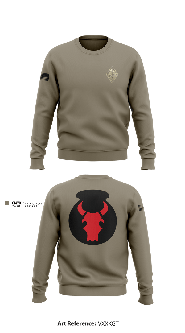 Crew Neck Sweatshirt, Det. 2 HHB 1-194 FA, National Guard, Teamtime, Team time, sublimation, custom sports apparel, team uniforms, spirit wear, spiritwear, sports uniforms, custom shirts, team store, custom team store, fundraiser sports, apparel fundraiser