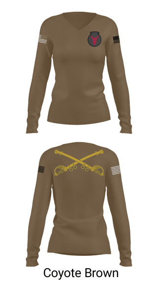 Women's Long Sleeve Vneck Shirt, , National Guard, Teamtime, Team time, sublimation, custom sports apparel, team uniforms, spirit wear, spiritwear, sports uniforms, custom shirts, team store, custom team store, fundraiser sports, apparel fundraiser