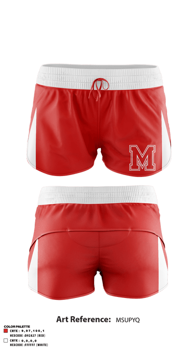 Milton High School Cheer 85377589 Track Shorts - 1