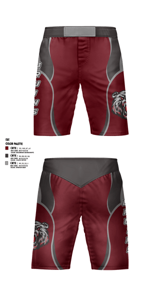 Fight Shorts, BRUINS, Wrestling, Teamtime, Team time, sublimation, custom sports apparel, team uniforms, spirit wear, spiritwear, sports uniforms, custom shirts, team store, custom team store, fundraiser sports, apparel fundraiser