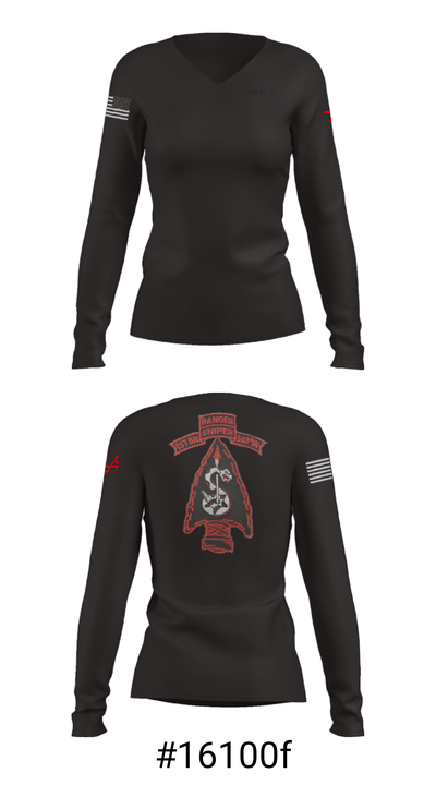 HHC snipers 6053450 Women's Long Sleeve V-neck Shirt - 37
