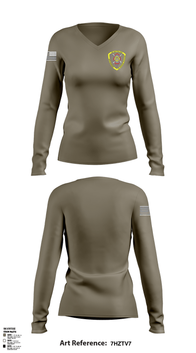 2d Battalion, 10th Marines 29826325 Women's Long Sleeve V-neck Shirt - 1