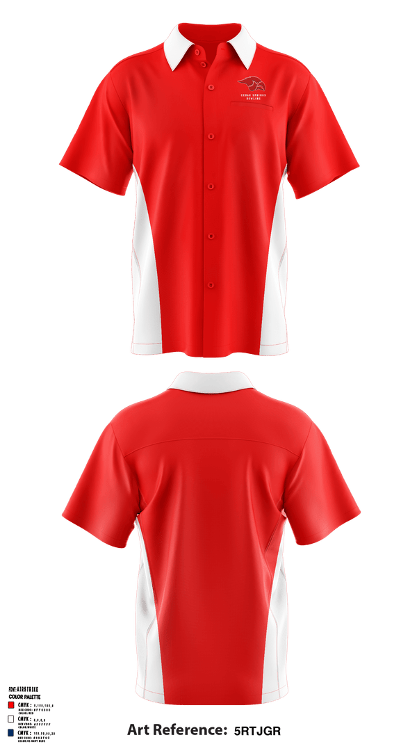 Short Sleeve Bowling Jersey, Cedar Springs High School Bowling, Bowling, Teamtime, Team time, sublimation, custom sports apparel, team uniforms, spirit wear, spiritwear, sports uniforms, custom shirts, team store, custom team store, fundraiser sports, apparel fundraiser